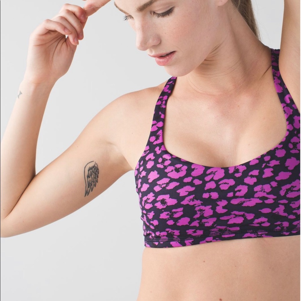 Lululemon free to be cheetah print sports bra